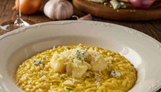 risoto de bacalhau com queijo