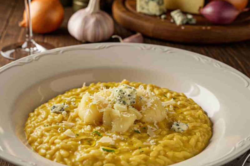 Risoto de Bacalhau com Queijo: Cremosidade e Sabor em Um Só Prato.